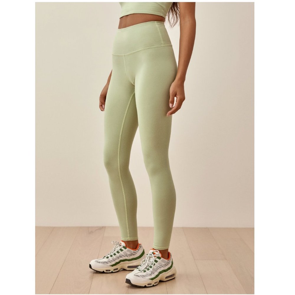 Reformation Ecostretch High Rise Legging Limon Green Workout Athleisure Size M